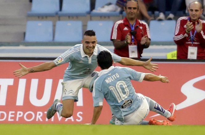 Nolito (số 10) là một trong những cầu thủ chơi hay nhất phía Celta Vigo - Ảnh: Reuters