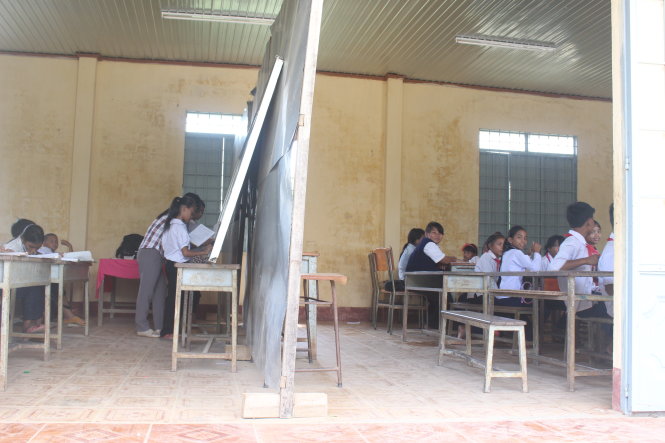 Một lớp học tại xã Lộc Bắc, huyện Bảo Lâm, tỉnh Lâm Đồng - Ảnh: C.Thành