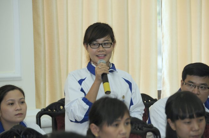 Cô giáo Đàm Thị Thu Thủy, dạy học ở Bắc Hà, Lào Cai, có tuổi đời trẻ nhất trong số 64 thầy cô giáo cắm bản - Ảnh: Nguyễn Khang