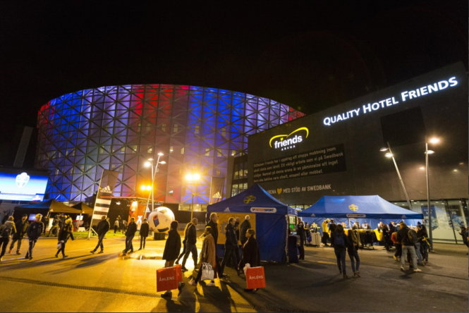 Công trình thương mại Friends Arena ở Solna, Thuỵ Điển - Ảnh: AFP