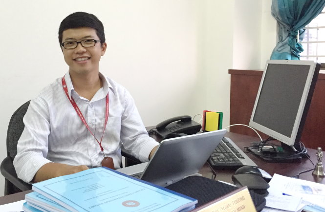 Thạc sĩ Trần Quốc Trung hiện là tổ phó tổ bộ môn nghiệp vụ Trường ĐH Ngoại thương cơ sở 2 TP.HCM - Ảnh: Q.NG.