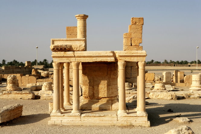 Một góc thành phố cổ Palmyra tại Syria, nơi bị IS cướp phá - Ảnh: AFP