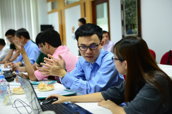Các chuyên gia ẩm thực tại buổi giao lưu trực tuyến “Làm thế nào đưa ẩm thực Việt ra nước ngoài?” sáng 24-11 - Ảnh: Thanh Tùng
