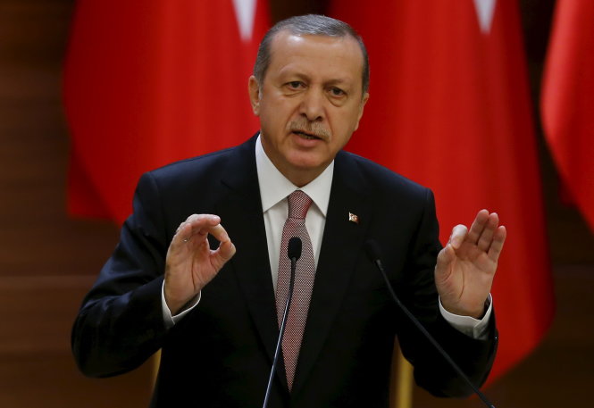 Tổng thống Thổ Nhĩ Kỳ Recep Tayyip Erdogan tại Ankara ngày 26-11 - Ảnh: Reuters