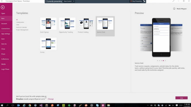 Các mẫu sẵn có (template) để chọn lựa nhanh - Ảnh: Microsoft