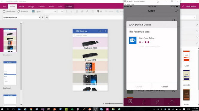 Tạo ứng dụng cho iOS trên PowerApps - Ảnh: Microsoft