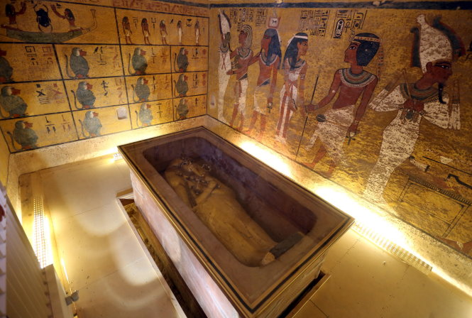 Ngôi mộ bằng vàng của vua Tutankhamun tại Thung lũng các vị vua - Ảnh: Reuters