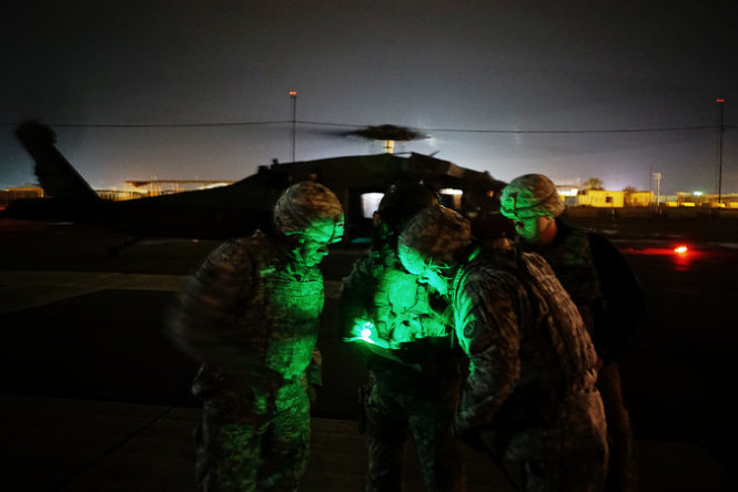 Đặc nhiệm Mỹ tại căn cứ quân sự Taji  ở Iraq - Ảnh: NYT