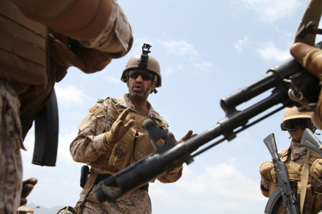Lực lượng Saudi Arabia tham chiến ở Yemen - Ảnh: Reuters