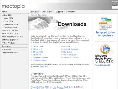 Đã có bản Service Pack 1 dành cho Mac Office 2004 - Tuổi Trẻ Online