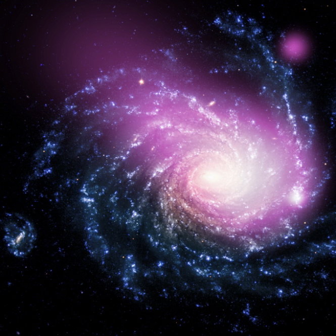 Hai thiên hà va chạm tạo ra một hiện tượng kỳ lạ và hấp dẫn. Hãy chiêm ngưỡng cảnh tượng đầy sức mạnh và đẹp đẽ này, để cảm nhận được sự độc đáo và tuyệt vời của vũ trụ.
