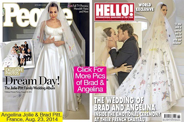 Cận cảnh váy cưới độc đáo và nhiều ý nghĩa của Angelina Jolie  Báo Dân trí