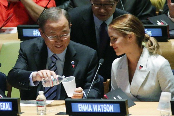 Emma Watson và Tổng thư ký LHQ Ban Ki Moon