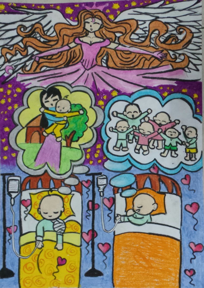 Bức tranh Phép mầu của bệnh nhi Nguyễn Hoàng Nam