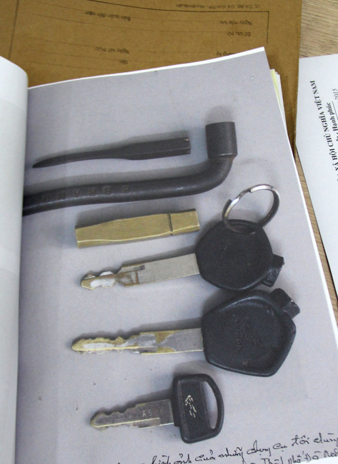 Tang vật của vụ trộm mà cơ quan công an thu giữ được - Ảnh: Đ.Cường