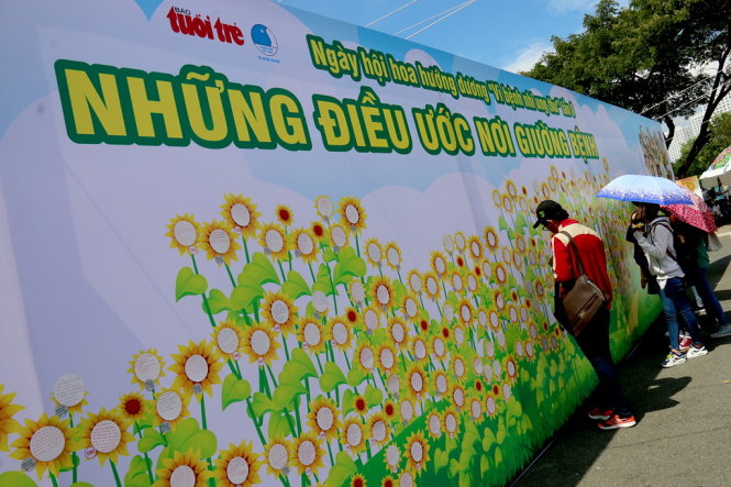 Đã có 2/3 các điều ước của các bệnh nhi tại bức tường 