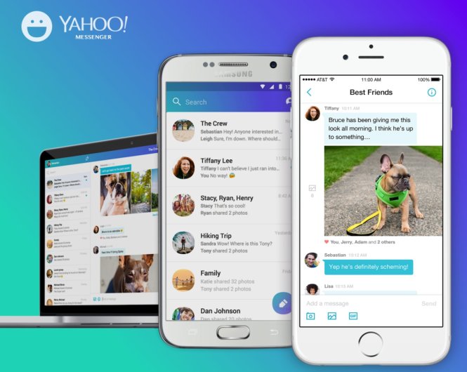 Yahoo Messenger trở lại với ba nền tảng iOS, Android và Web - Ảnh: Yahoo!