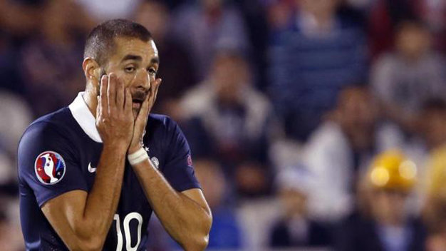 Benzema trong màu áo tuyển Pháp - Ảnh: AP