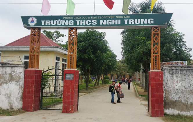 Trường THCS Nghi Trung, huyện Nghi Lộc, Nghệ An - nơi cô Hương và cô Chinh đang công tác - Ảnh: D.H