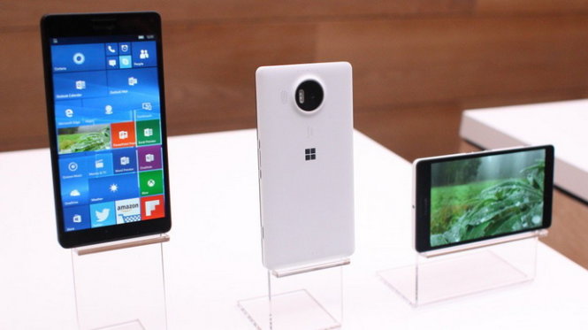 Bộ đôi Lumia 950 và Lumia 950XL cao cấp dùng hệ điều hành Windows 10 Mobile - Ảnh: Thurrott.com