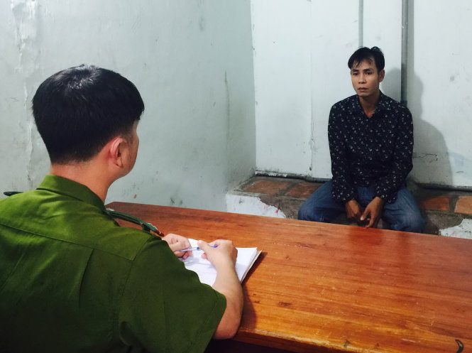 Nguyễn Văn Thành tại cơ quan công an