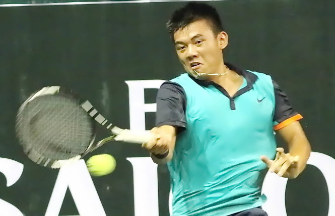 Lý Hoàng Nam nhảy 126 bậc trên bảng xếp hạng ATP. Ảnh T.P