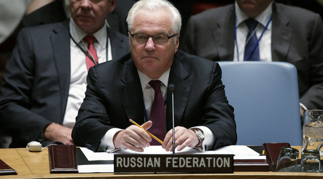 Đại sứ Nga tại Liên hợp quốc Vitaly Churkin - Ảnh: Reuters