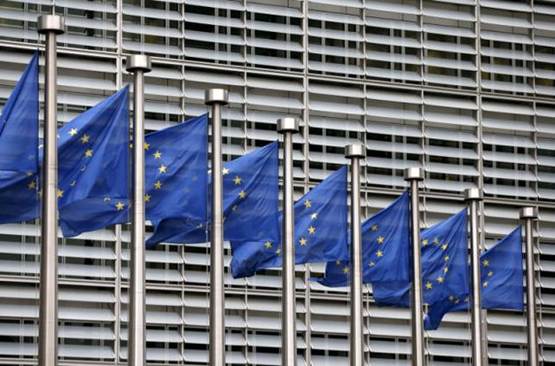Bên ngoài trụ sở của EU tại thủ đô Brussels, Bỉ - Ảnh: Reuters