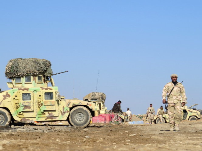 Binh sĩ Iraq ở Ramadi - Ảnh: AFP