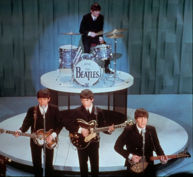 Ban nhạc Beatles biểu diễn năm 1964 tại New York (ảnh tư liệu) - Ảnh: AP