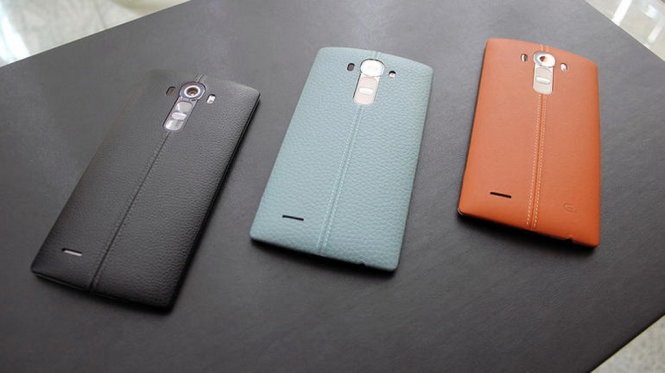 Ba trong số các mẫu vỏ da của LG G4 - Ảnh: Phonedog