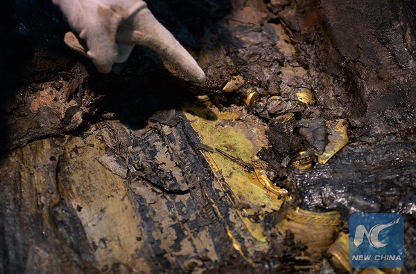 Quá trình khai quật ngôi mộ Lưu Hạ bắt đầu từ năm 2011 - Ảnh: Global Times