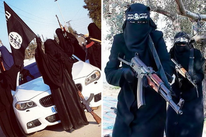 Các thành viên nữ của IS - Ảnh: dailystar