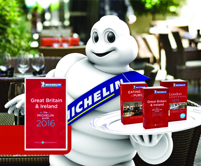 Cuốn Michelin xuất bản tại Anh và Ailen năm 2016 -michelin.co.uk