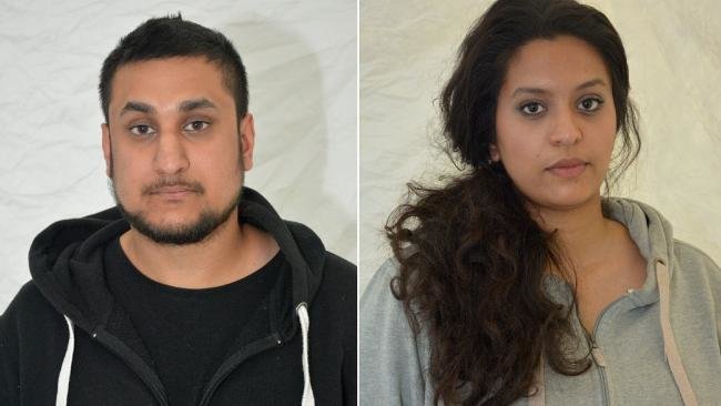 Tên Mohammed Rehman (trái) và vợ hắn Sana Ahmed Khan vừa bị kết tội vì có âm mưu tấn công khủng bố London - Ảnh: AFP