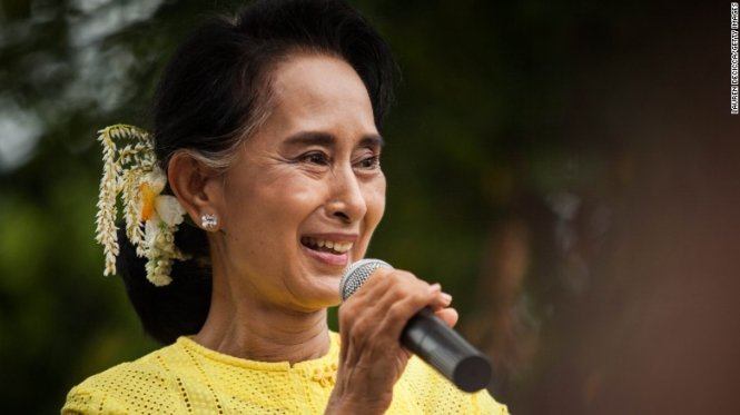 Nữ chính trị gia Myanmar Aung San Suu Kyi - Ảnh: CNN
