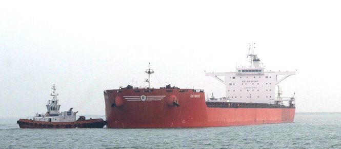 Tàu Divinus có trọng tải 10 nghìn tấn cập cảng nước sâu Sơn Dương
