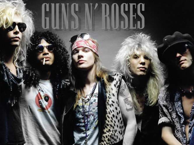 Guns N’ Roses với đội hình trong mơ ở những năm đỉnh cao - Ảnh: MTV