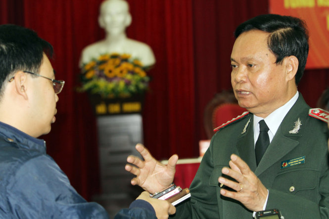 Tổng thanh tra Chính phủ Huỳnh Phong Tranh trả lời báo chí - Ảnh: V.V.T