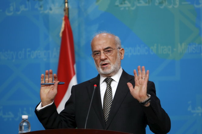 Ngoại trưởng Iraq Ibrahim al-Jaafari cảnh báo xung đột Iran - Saudi sẽ ảnh hưởng tới cả khu vực - Ảnh: Reuters
