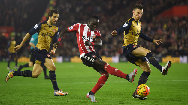 Tiền đạo Sadio Mane (giữa) trong màu áo Southampton - Ảnh: Reuters
