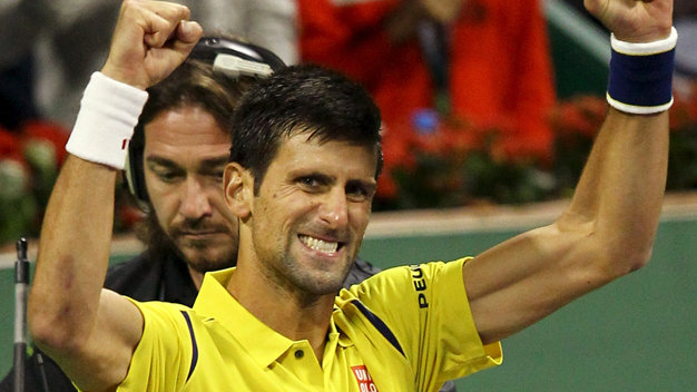 Niềm vui của Djokovic sau khi giành quyền vào bán kết - Ảnh: Reuters