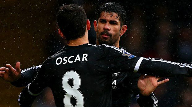 Oscar và Diego Costa trong màu áo Chelsea - Ảnh: Goal.com