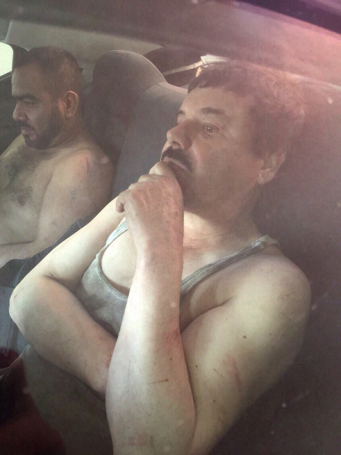 Trùm ma túy Joaquín Guzmán Loera, còn gọi là El Chapo trong bức ảnh do Bộ tư pháp Mexico cung cấp ngày 8-1-2016 - Ảnh: Bộ tư pháp Mexico