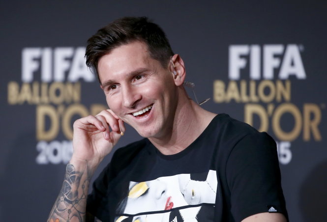 Nụ cười hạnh phúc của Messi. Ảnh: Reuters