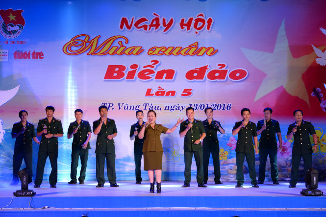 Khúc hát trên đường tuần tra qua thể hiện của các chiến sĩ bộ đội biên phòng Bà Rịa - Vũng Tàu - Ảnh: Hữu Khoa