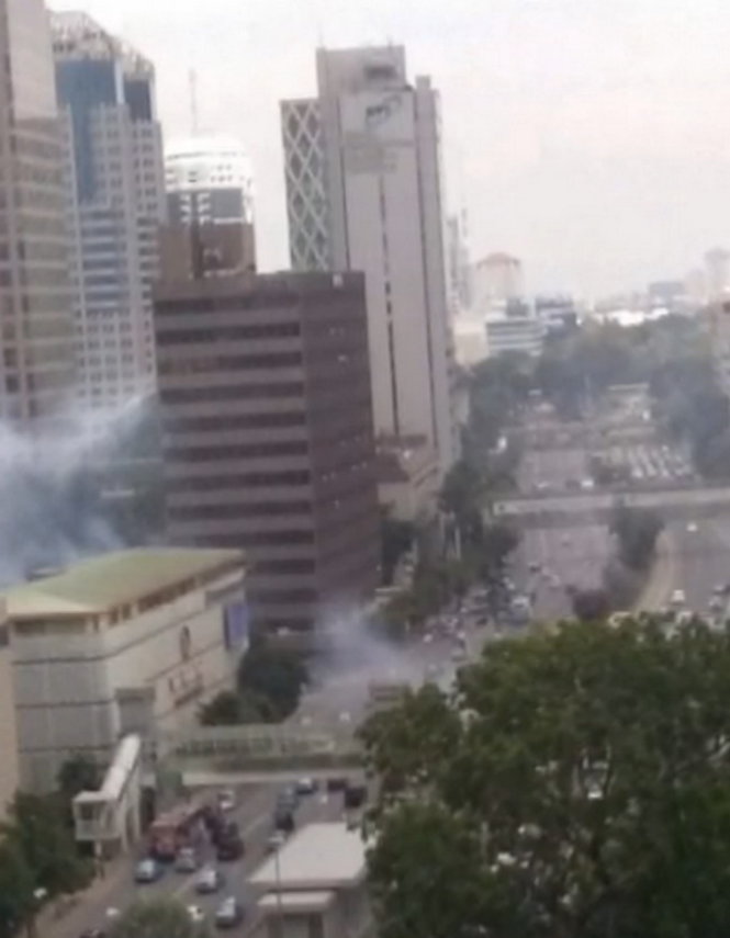 Hiện trường vụ nổ nằm gần khu phức hợp văn phòng của Liên Hiệp Quốc - Ảnh:Twitter