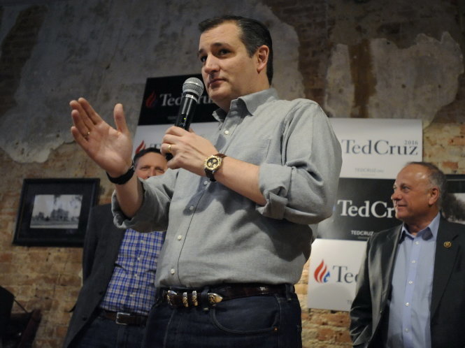 Thượng nghị sĩ Ted Cruz hô hào phản đối Phố Wall, nhưng lại nhờ vả Phố Wall khi tranh cử - Ảnh: Reuters