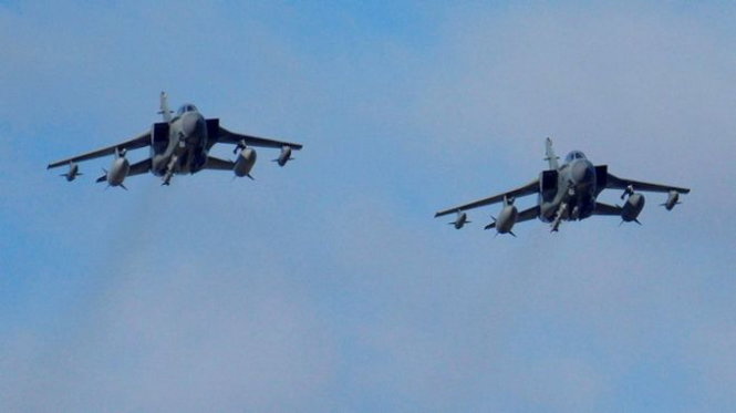 Máy bay của Anh tham gia chiến dịch không kích IS ở Syria từ cuối năm 2015 - Ảnh:AP