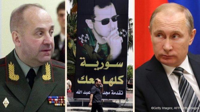 Tướng Igor Sergun (trái) từng được tổng thống Nga cử làm đặc phái viên tới Syria yêu cầu tổng thống Assad từ chức - Ảnh: AFP